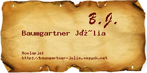 Baumgartner Júlia névjegykártya