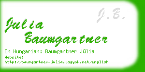 julia baumgartner business card