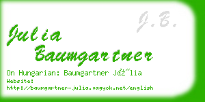 julia baumgartner business card